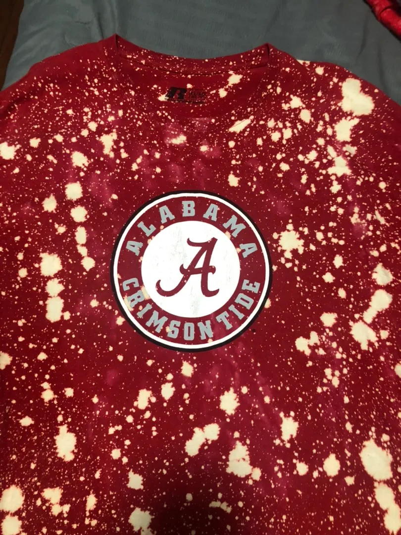 alabama crimson tide bleached tee Red Size L - Image 2