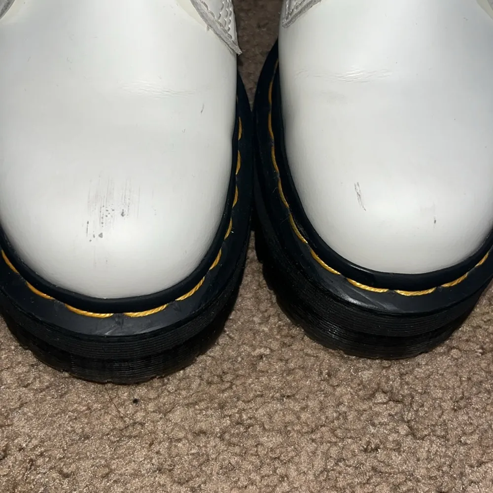 Dr. Martens Jadon Platform Boot 8-Eye Polished‎ Smooth Leather White 6 - Image 6