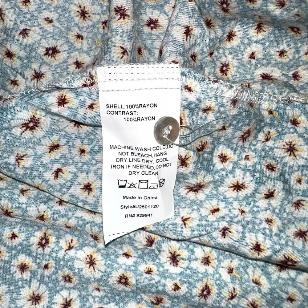 Suzanne Betro Mix Floral V-Neck Half Sleeve Top XL - Image 4