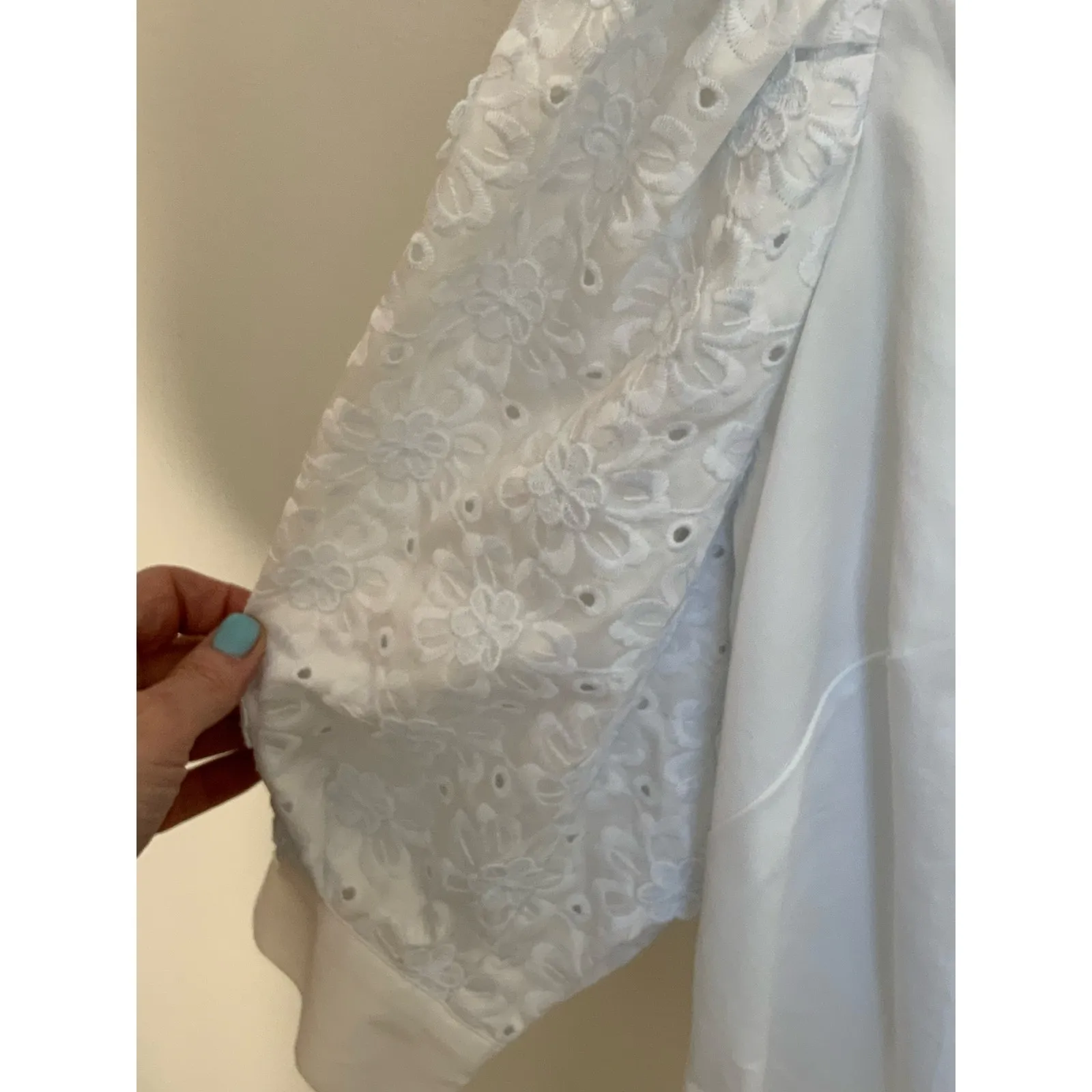 Tyler Boe‎ Jenny Embroidered Puff Sleeve Top White - Image 8