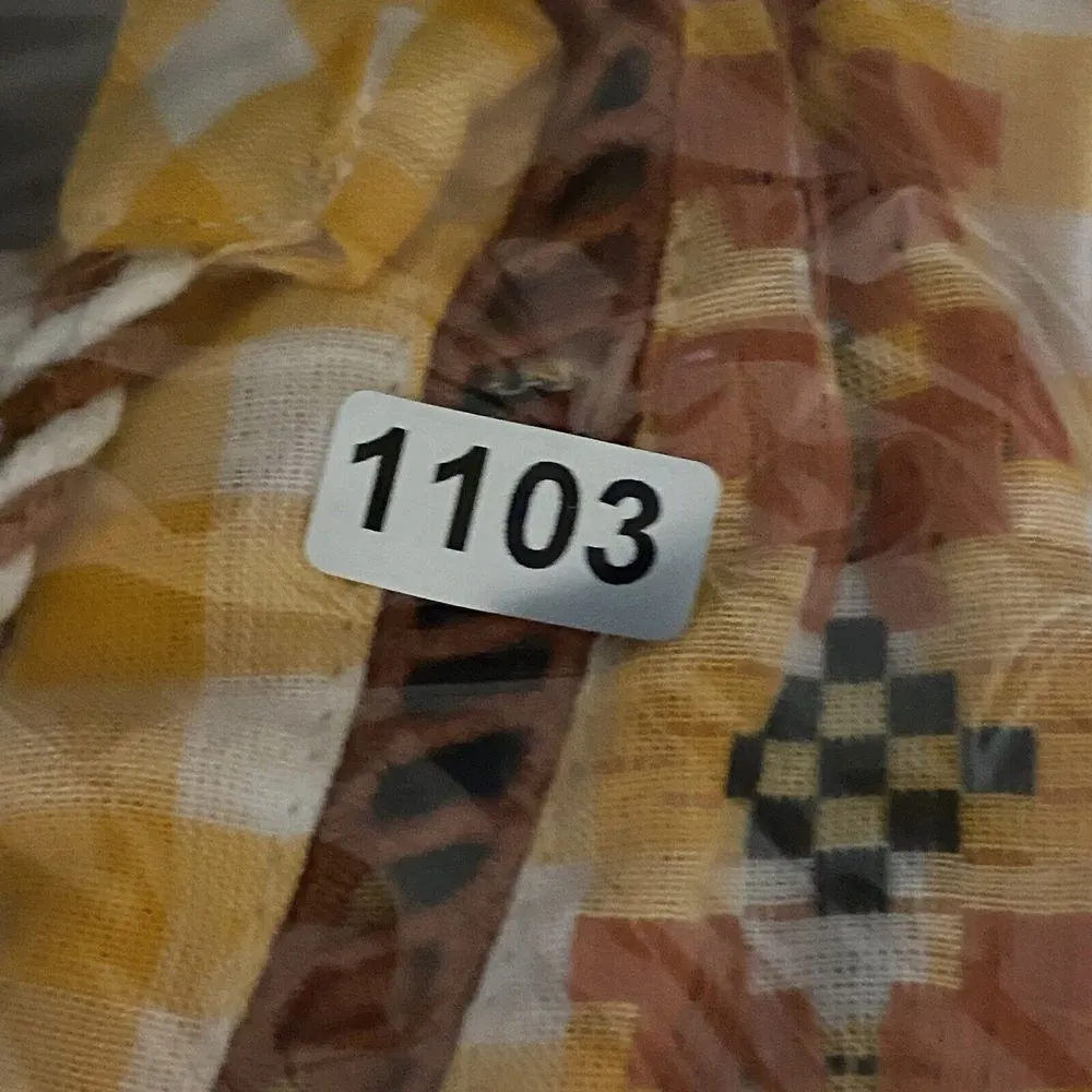 Dodo Bar Or Elena Combo Dress Embroidered Yellow Gingham Check‎ Cotton Size 8 - Image 10