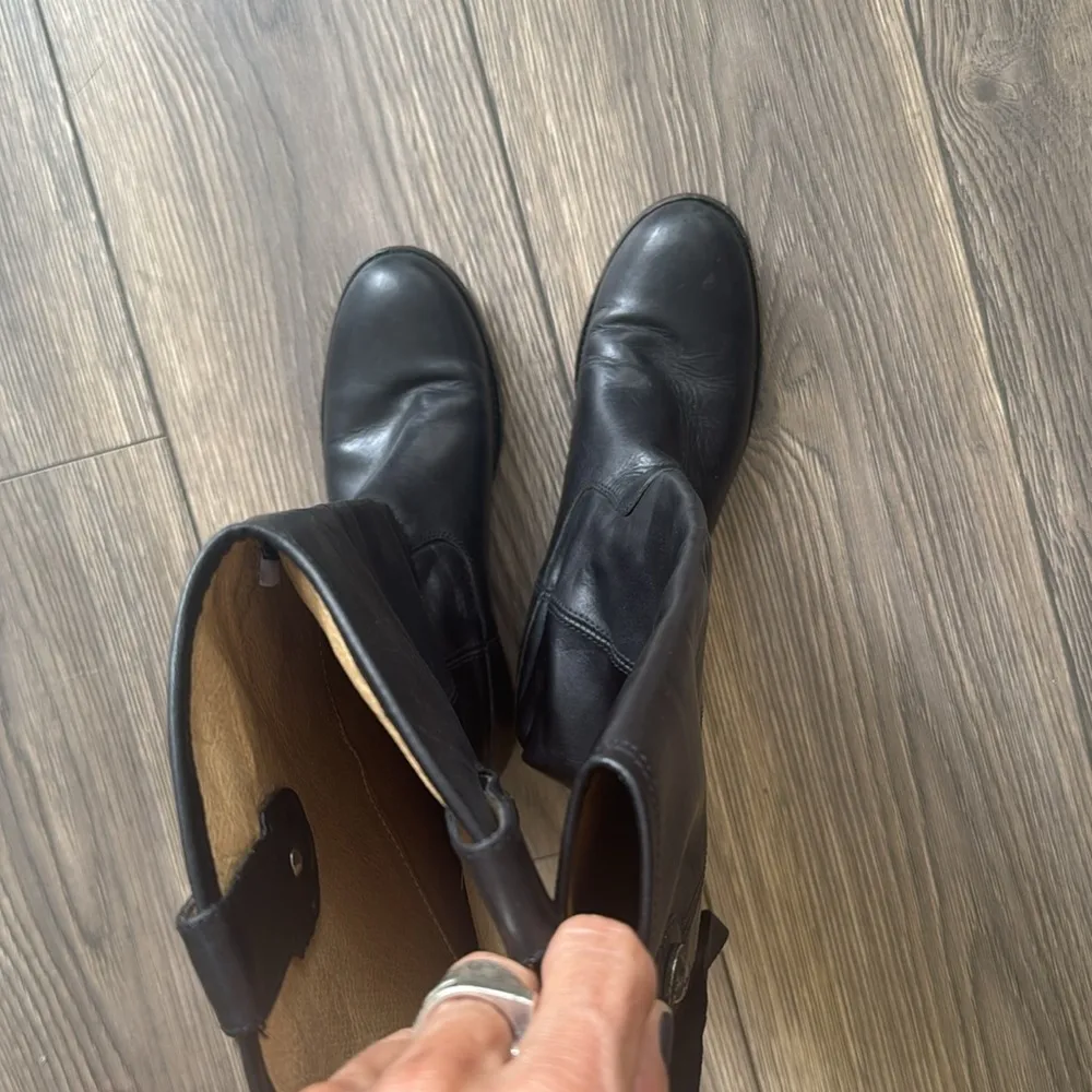 Frye Melissa Button Tall Leather black Boots - Image 6