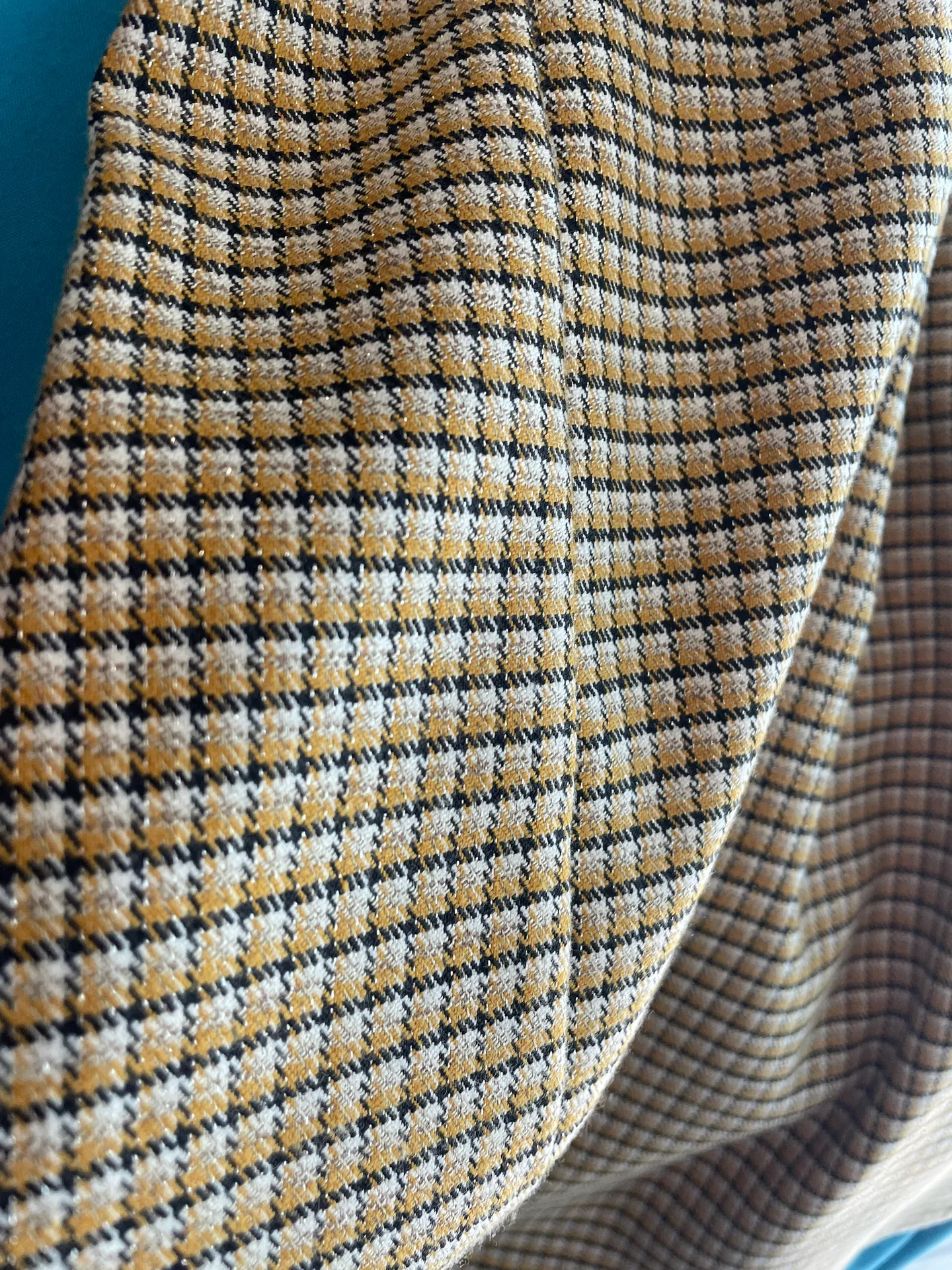 plaid mini skirt Yellow Size M - Image 4