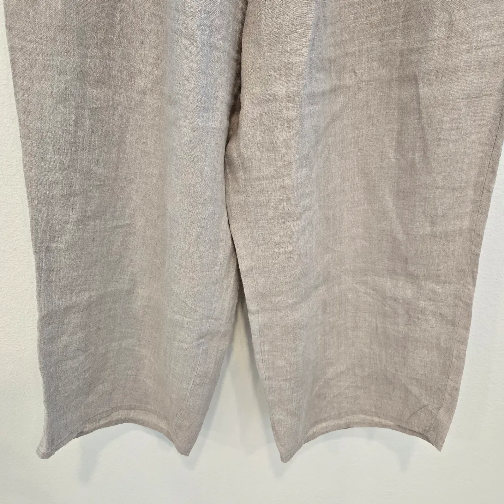 Flax Linen Crop Pull on Pants Size 1X Lagenlook boho - Image 6