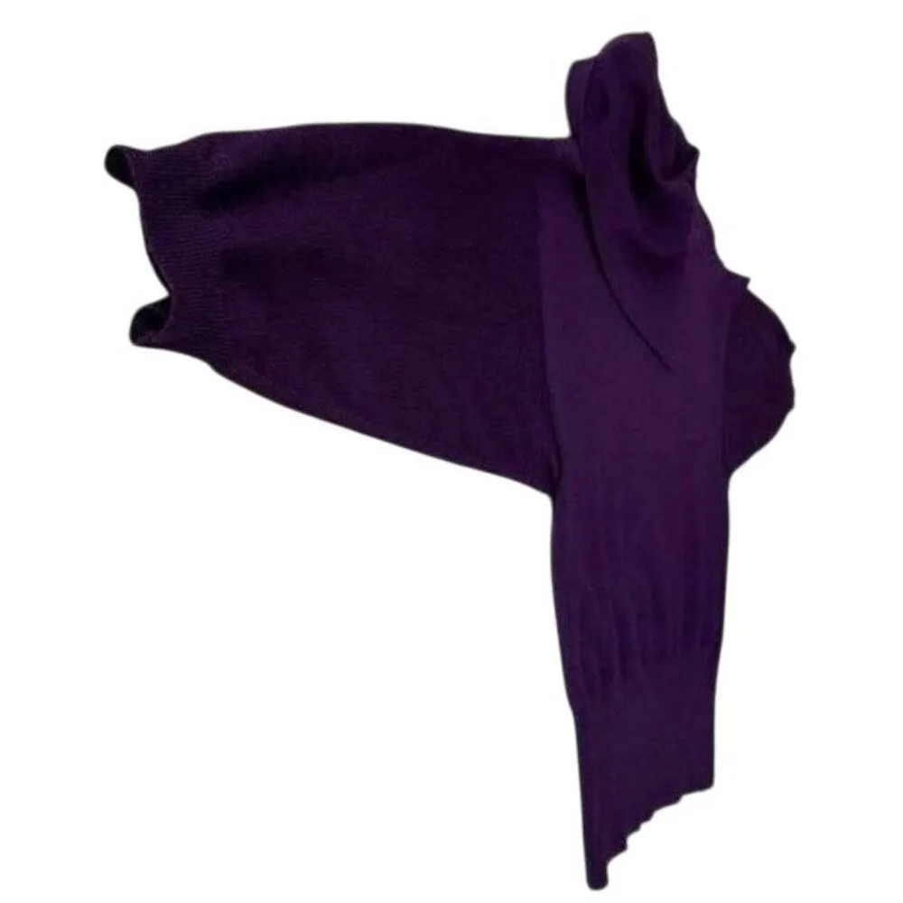 Vintage Tweeds Womens Merino Wool Sweater XL Purple Cowl Neck Business Casual - Image 9