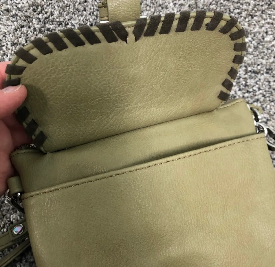Small Olive Green Crossbody Purse - Image 3