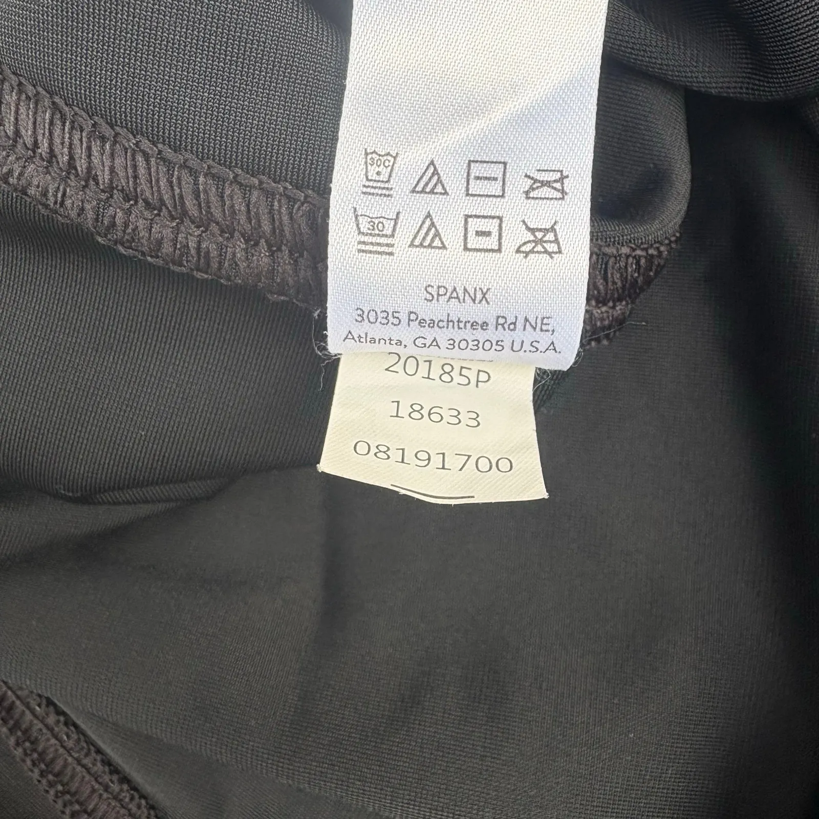 Spanx Leggings Sz 1X Faux Leather Camo Athletic Pants Black Stretch High Waist - Image 9