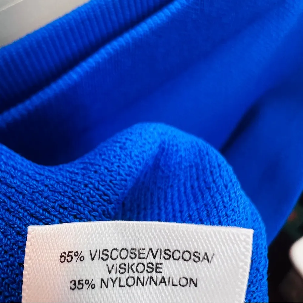 Rachel Rachel Roy Size Large Blue Stretch Knit Pencil Skirt (Flawed 3 tiny snag) - Image 8