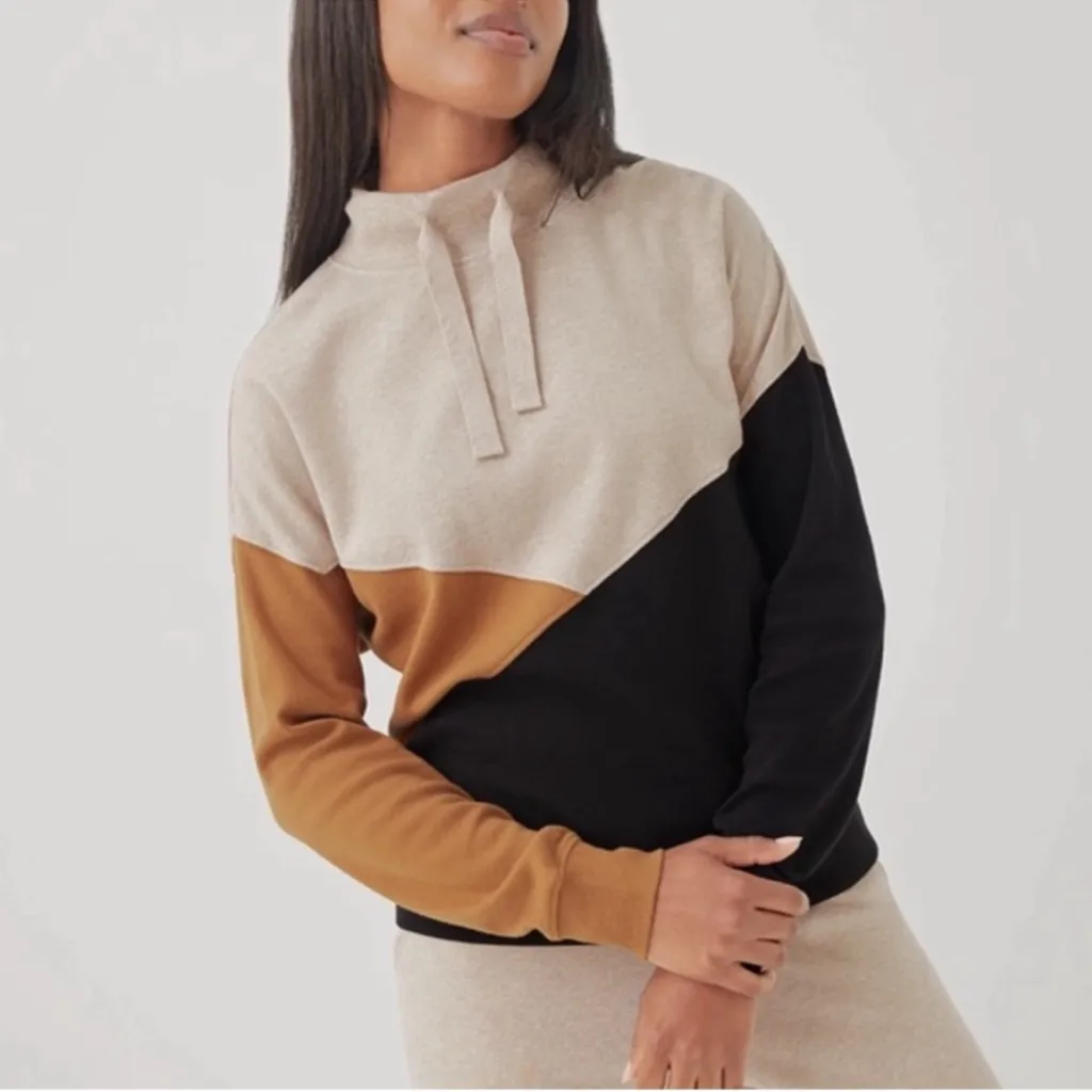 Pact Airplane Colorblock Pullover Size Small Organic Cotton - Image 7