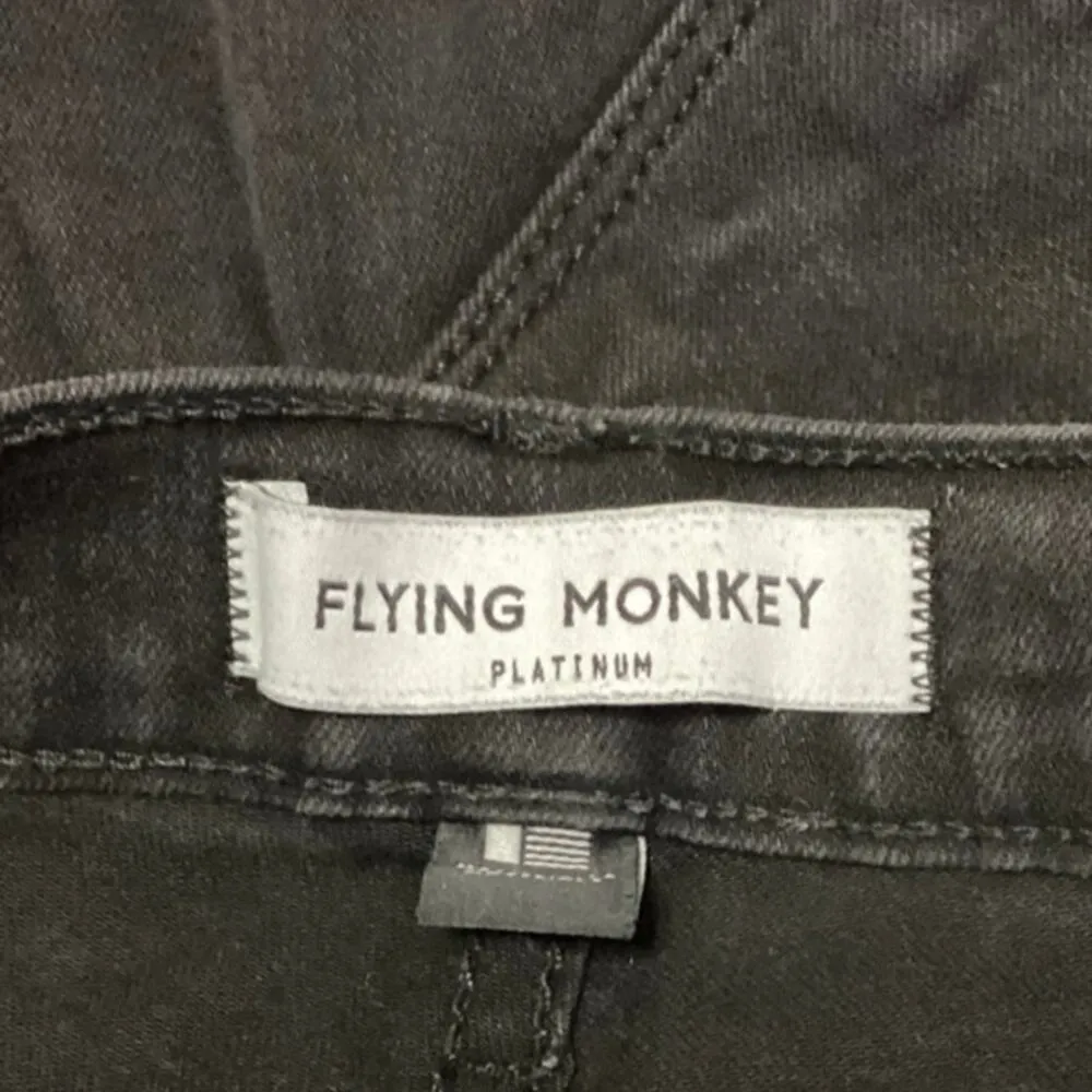 Flying Monkey Black Button Fly Flared Bootcut Bell Bottom Denim Jeans Size 24 - Image 4