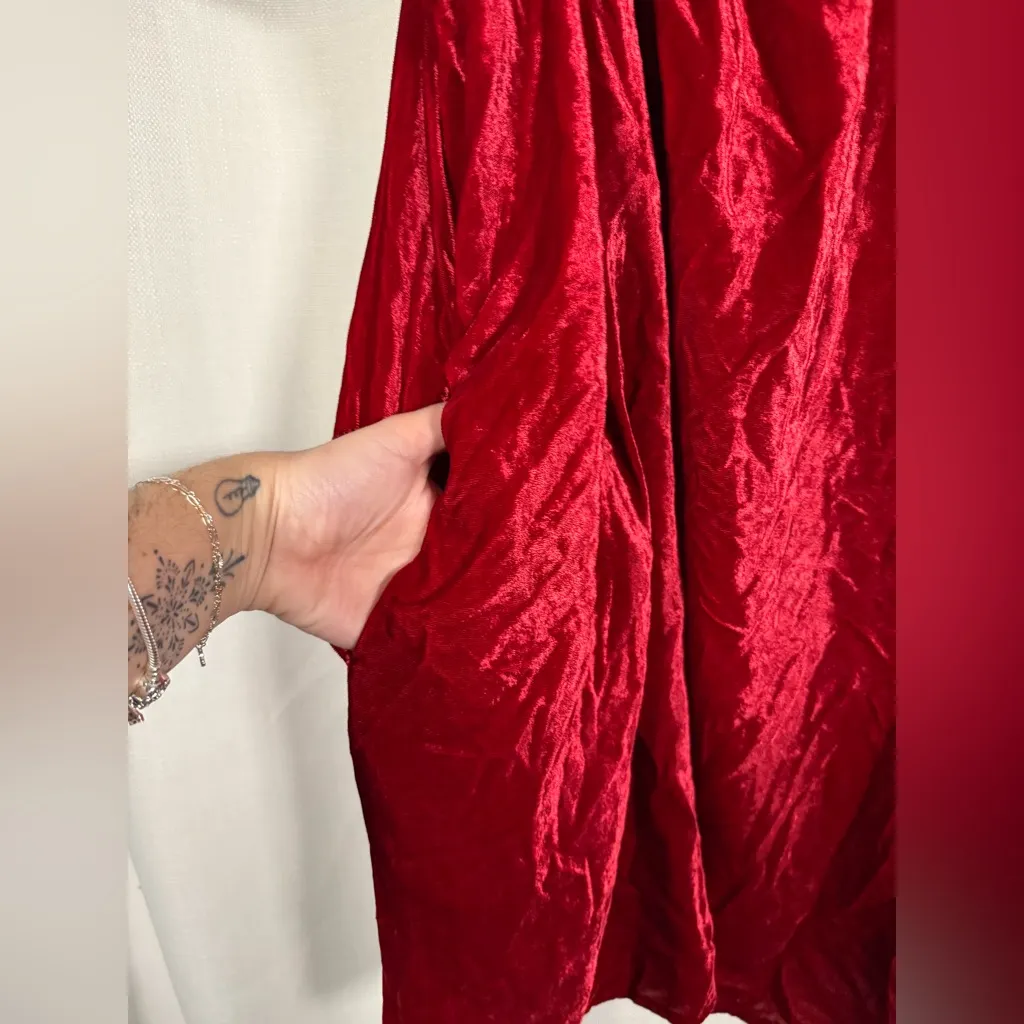 ModCloth Red Velvet Sweetheart Babydoll Dress Size 2X - Image 7