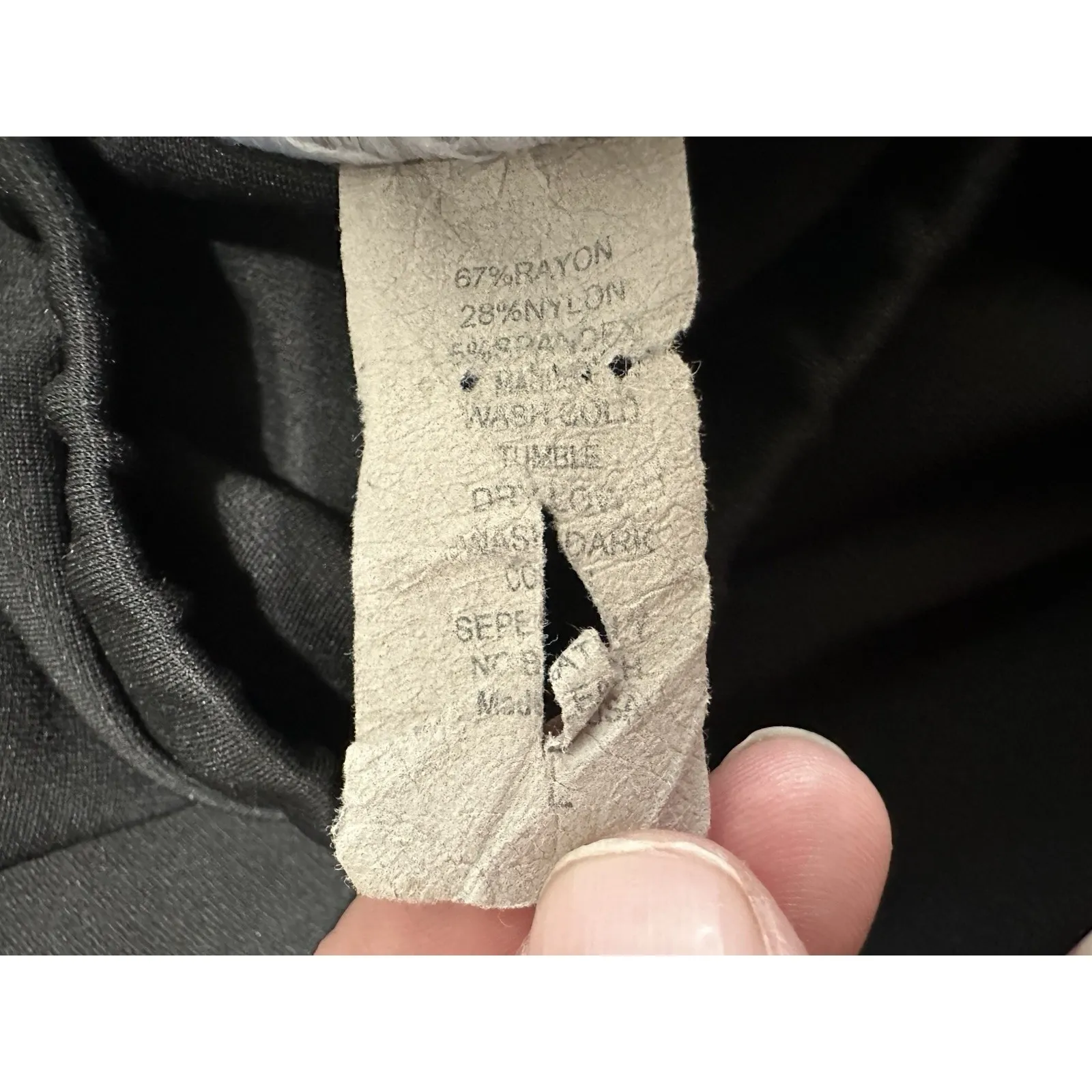 Central Park West Black Stretch Rayon Knit Midi Pencil Skirt Size L Essential - Image 7