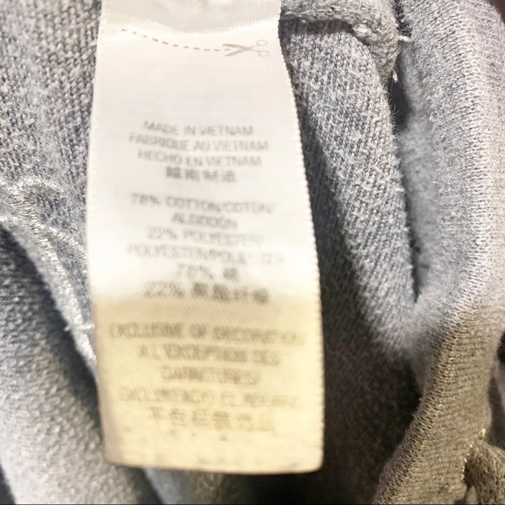 Juicy Couture Size Small Grey Velour Slim Leg Pull On Track Pant - Image 4