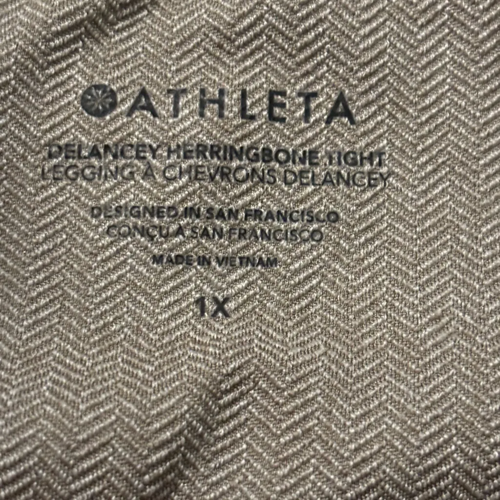 Athleta Delancey Herringbone Tight Leggings  Size 1X Pockets A‎ Chevron - Image 8