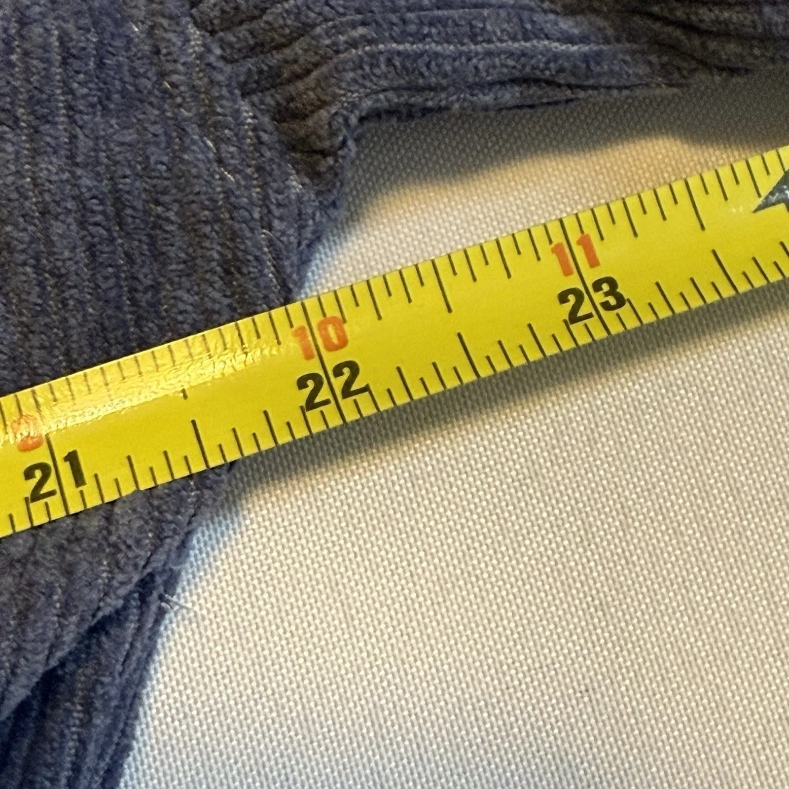 Zaful Ribbed Cropped Blue Corduroy‎ Full Zip Jacket Womens Long Sleeve Coat XL # - Image 5