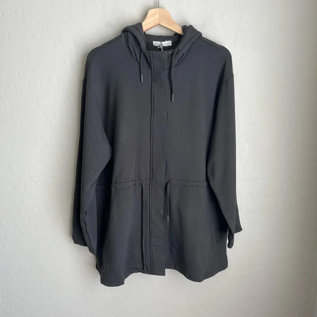 Barefoot Dreams Malibu Collection Brushed Luxe Lounge Parka Carbon Grey Large - Image 2