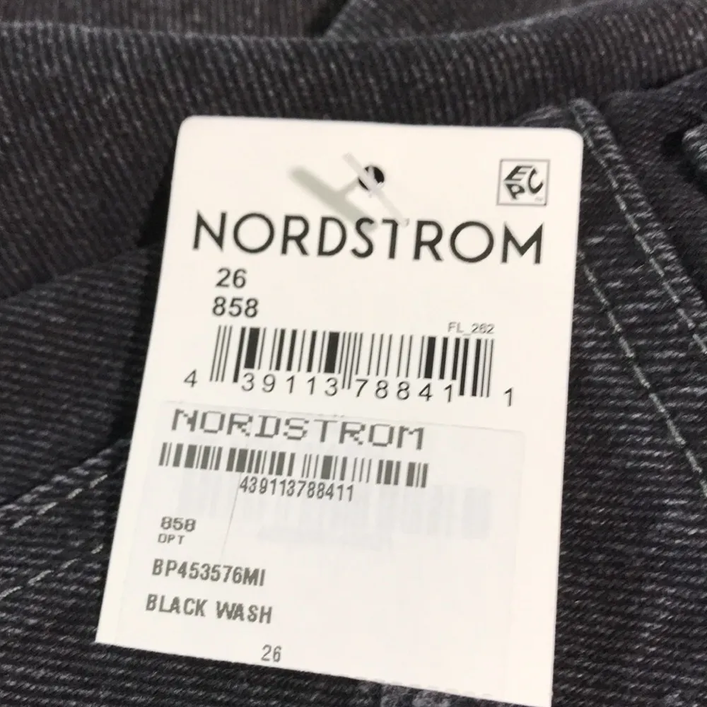 BP Black Wash Denim Jean Shorts 100% Cotton Frayed Hem High Rise Size 26 NWT - Image 3