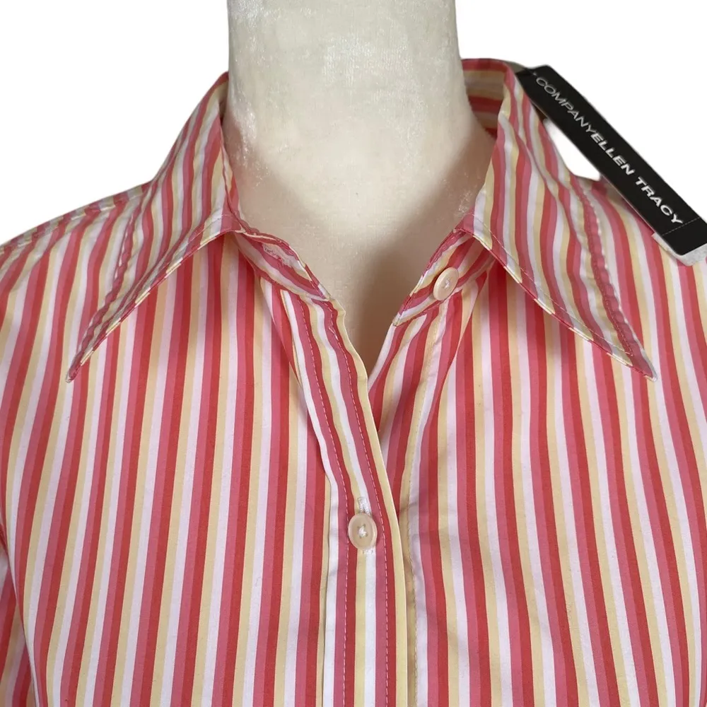 Ellen Tracy women’s long sleeve collared button down blouse size 12 NWT - Image 6