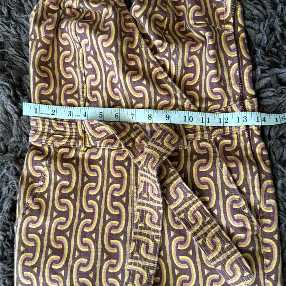 Mother The Halter Doozy Jumpsuit Retro Chained & Confused Print small Brown Size 26 - Image 14