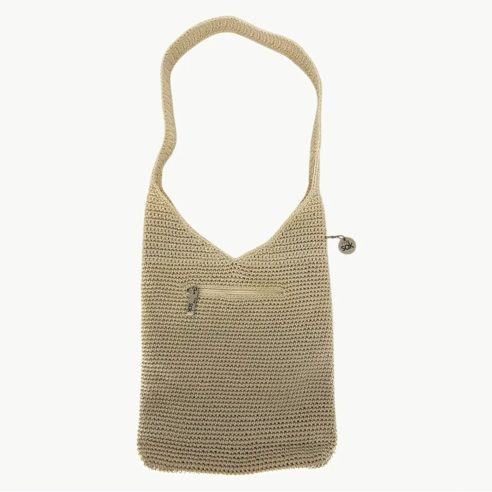 NWOT Vintage Y2K The Sak Crochet Knit Hobo 120 Shoulder Purse | OS | Cream - Image 9