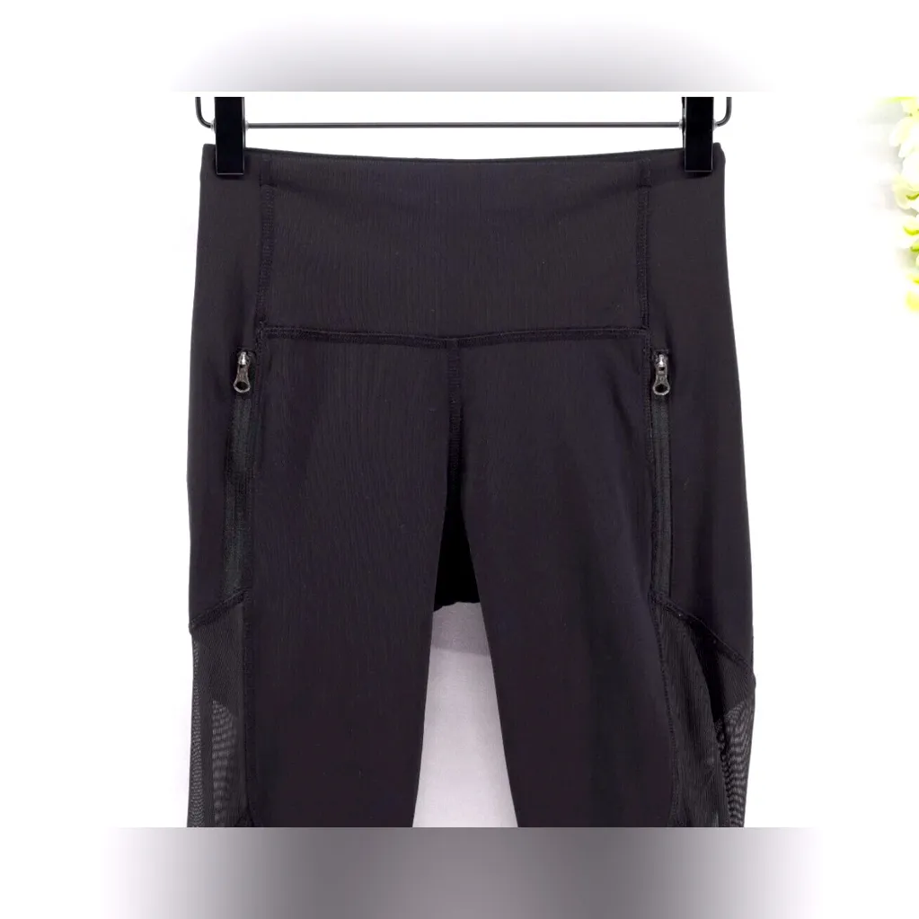 LULULEMON Reveal Crop Mesh Side Panel Capri Leggings - Image 2