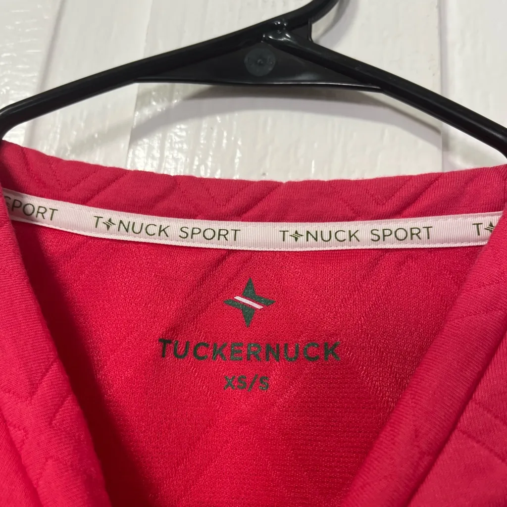 TuckerNuck sport Azalea Ally Quilted hot pink swing sweatshirt size XS/S - Image 6