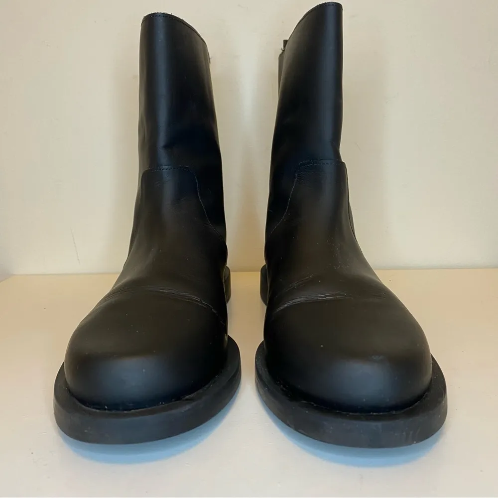 DEAR FRANCES Ero Leather Boots Minimalist in Black Sz 39 US 9 - Image 4
