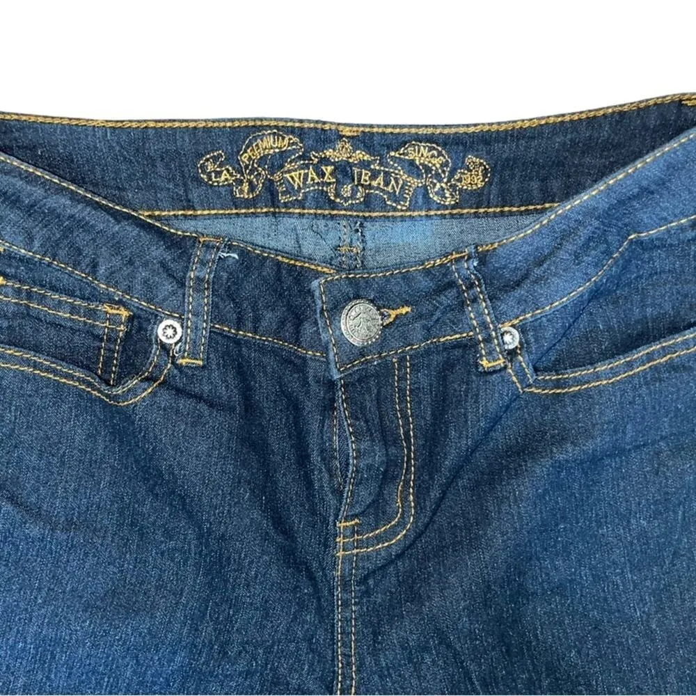 Wax Jeans Bootcut Dark Denim Jeans Juniors Size 7 Basic Casual Everyday Staple - Image 2