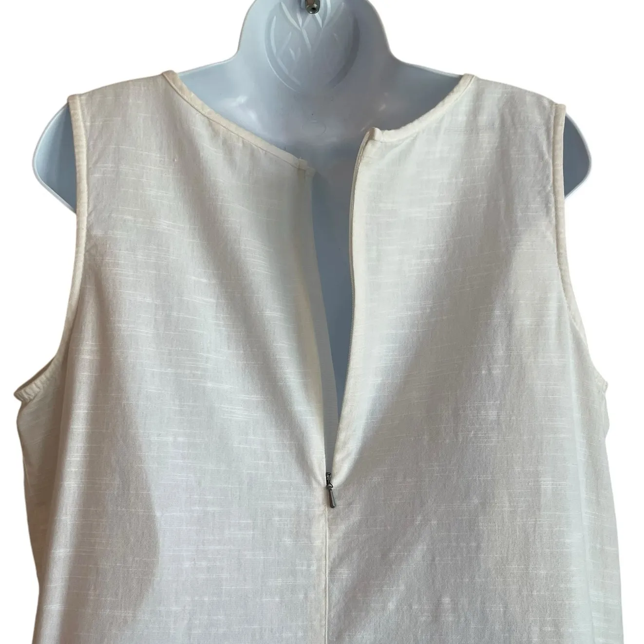 White Stuff Women Mini Dress‎ S Ivory Southwest Detail Shabby Chic Boho Cowgirl - Image 5