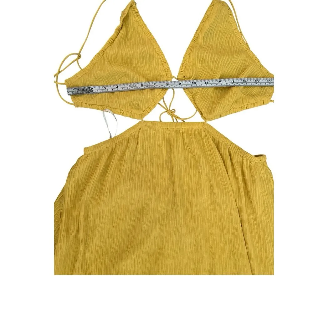 SABO Mable Dress cutouts at waist, Size M/L a high waisted elasticated waist, Yellow Size M - Image 11