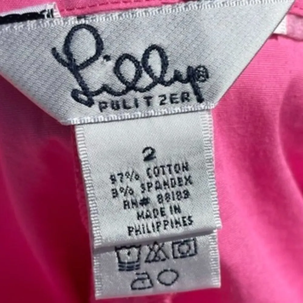 Vintage Lilly Pulitzer Pink Pleated Skirt Women's 2 - Image 2