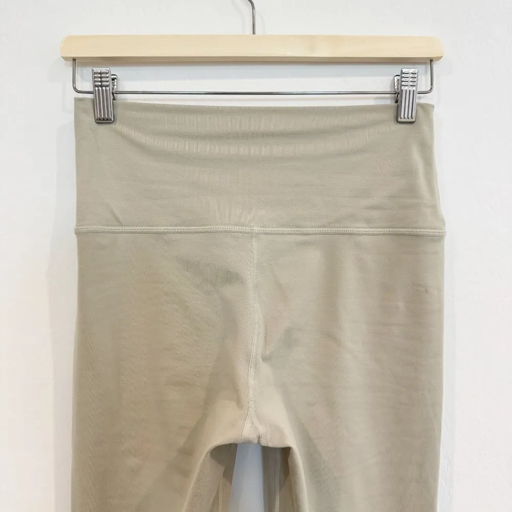 SET Active Luxform High Rise Athletic Workout Leggings Tan Cream Beige Gym Large - Image 8