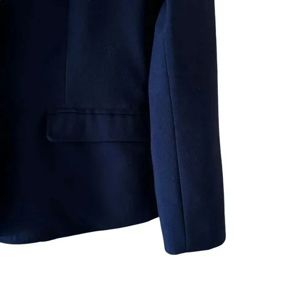 Cupcakes and Cashmere Single Button Blazer Navy Blue Notch Lapel Work SZ M - Image 5