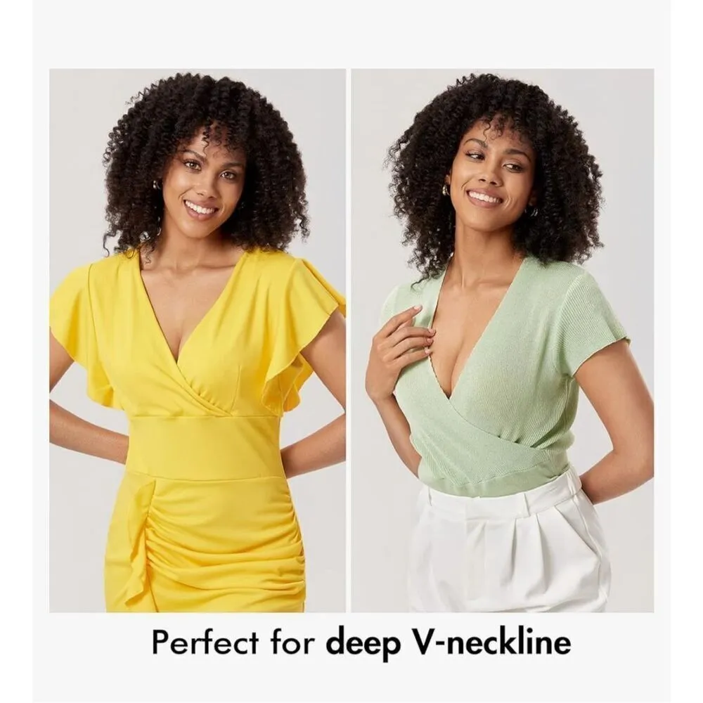 DELIMIRA Strapless Bra Plunge Push Up Lace Slightly Lined Support 42D Tan Size undefined - Image 4