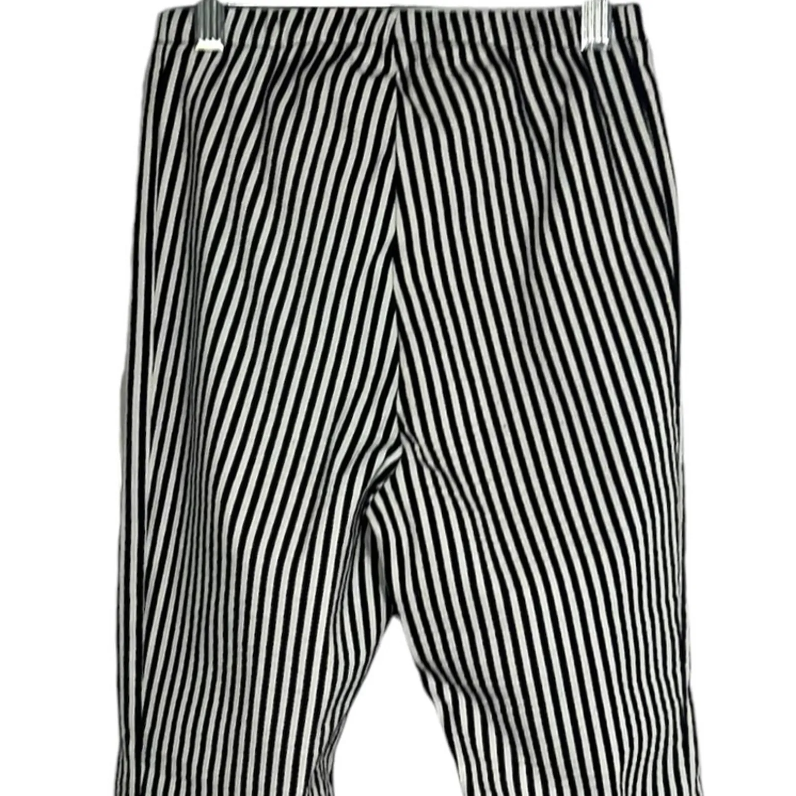 Revolve Bailey/44 Pinstripe Cropped Flare Pants Mid-Rise Stretch Women's Size XS - Image 7