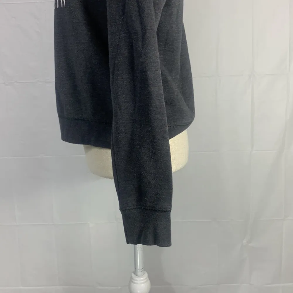 Aeropostale Cropped Dark Gray Hoodie Size Medium - Image 6