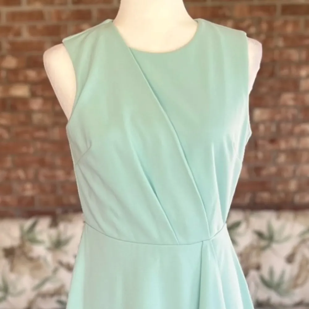 Calvin Klein Dress Mint Green Cascading Ruffle Sleeveless 4 Cocktail Party - Image 4
