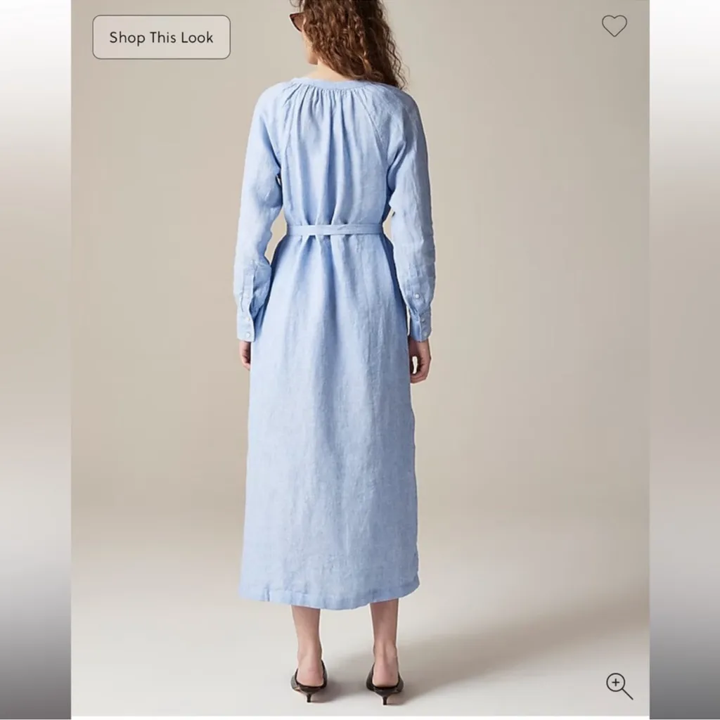 J.Crew Petite Cabana Dress In Linen XS-Petite - Image 2