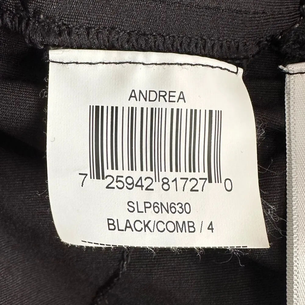 BCBGMaxAzria Andrea Black Grey Layered Dress Y2K 80s 90s Stretchy Sleeveless - Image 6