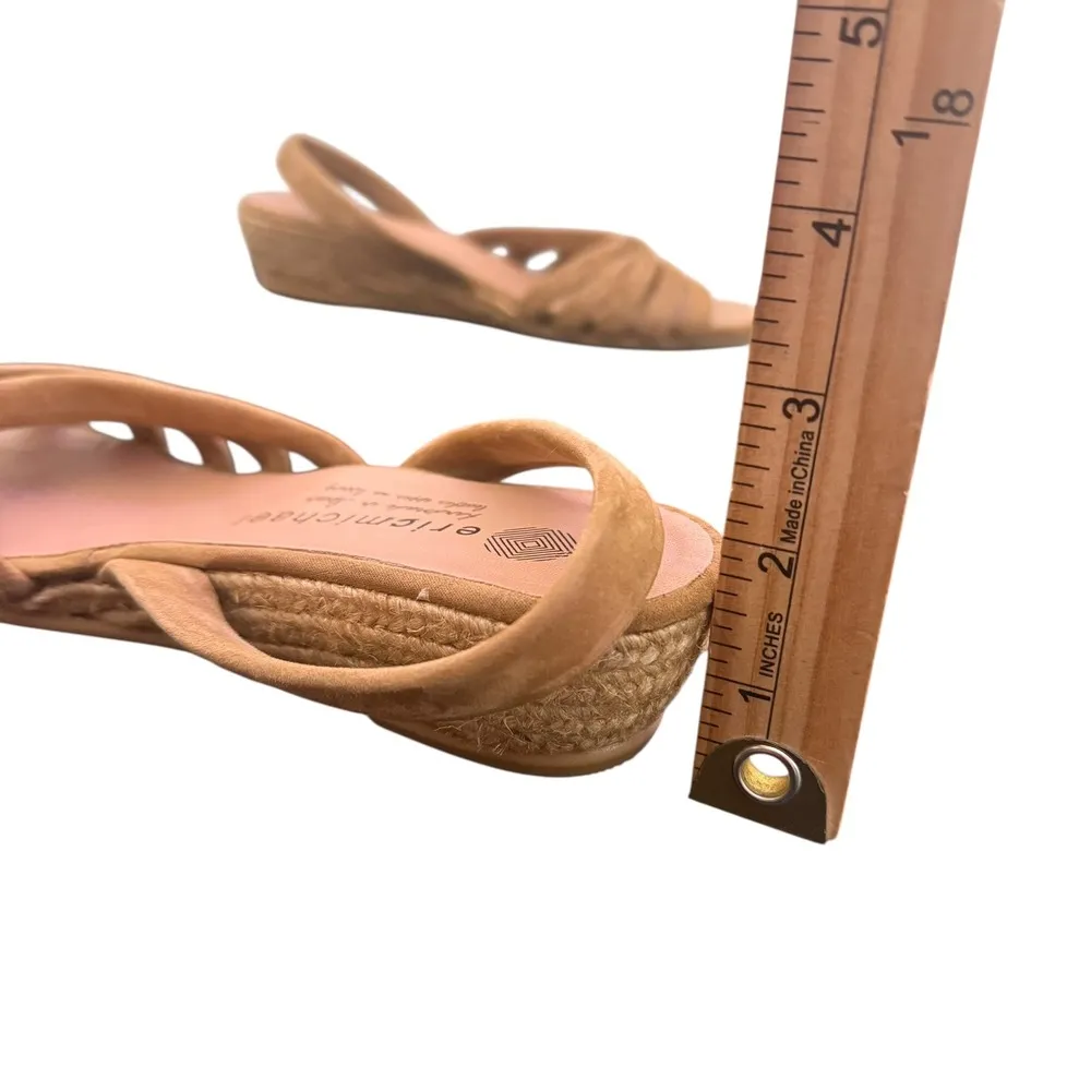 Eric Michael Elva Strappy Minimalist Leather Espadrille Sandals Size 37 US 6.5 7 - Image 11