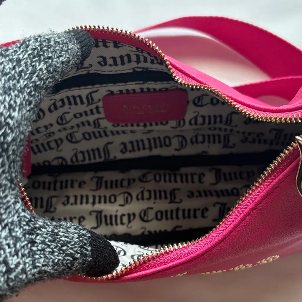 Juicy Couture Embellished Shoulder Bag Pink EUC - Image 8
