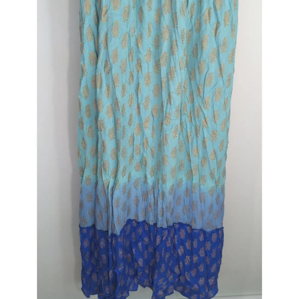 Boston Proper Women's Ombre & Metallic Beaded Maxi‎ Dress Multicolor Large NWT - Image 6