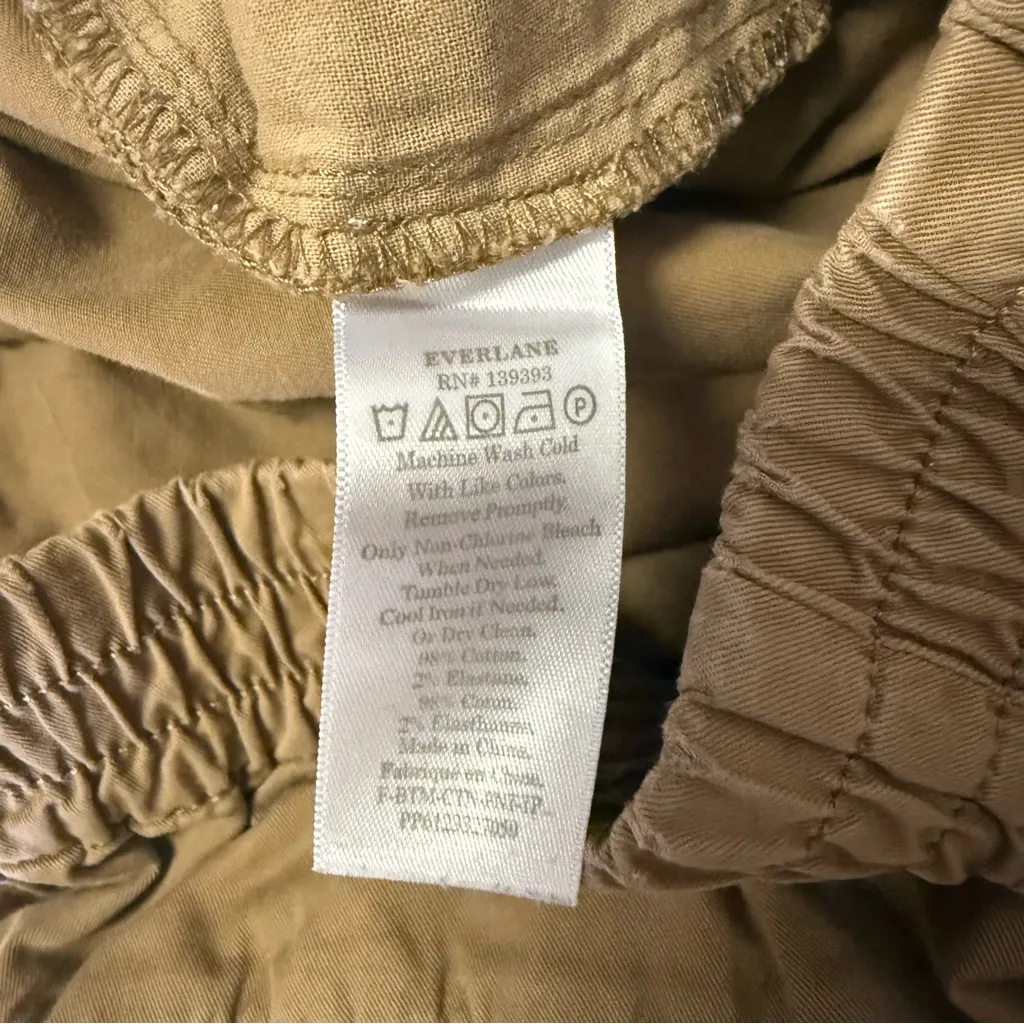 Everlane Women’s Easy Pants Khaki Brown Elastic Waist Tapered Size 6 - Image 6
