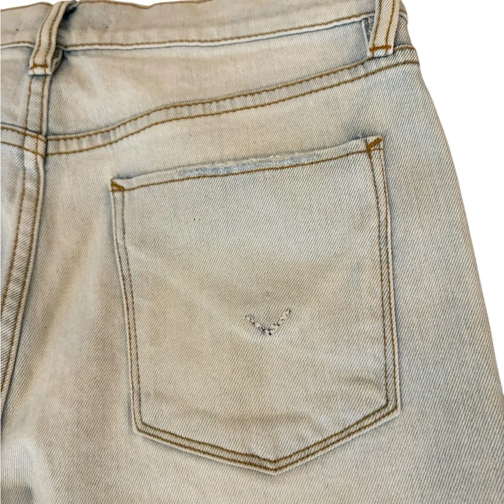 Hudson Holly Straight Leg Jeans High Waist Light Wash Frayed Hem Womens Size 27 - Image 5