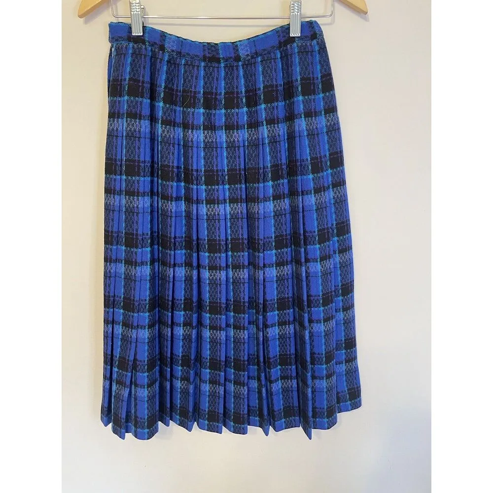 Pendleton Skirt‎ Tartan Wool Pleated Plaid Size 10Petite Academia Modest - Image 2