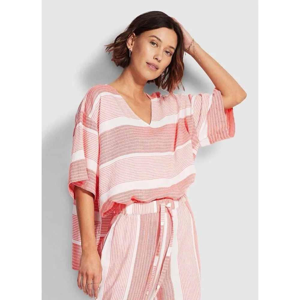 Seafolly Jacquard Beach Pants and Top 2 Piece Set Size M/L Resort Vacation - Image 11