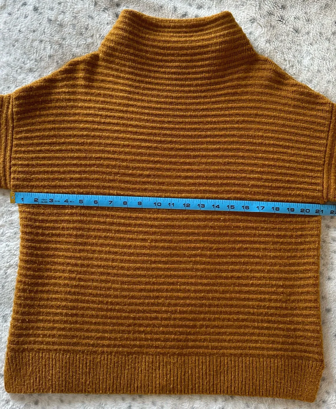 Madewell Belmont Mock Neck Sweater Coziest Yarn Wool Blend Mustard Size Small - Image 11
