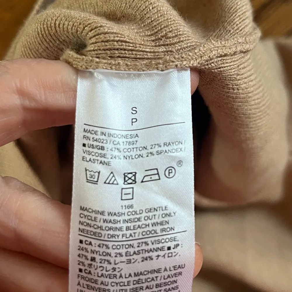 Banana Republic Elegant Tan Skirt | Thick Cotton Knee Length Brown | Size Small - Image 4