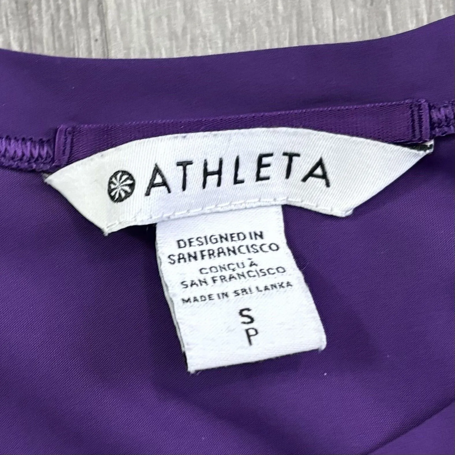 Athleta Purple Shirt Top Women’s Size Small Gym Workout Yoga Casual Stretch - Image 3