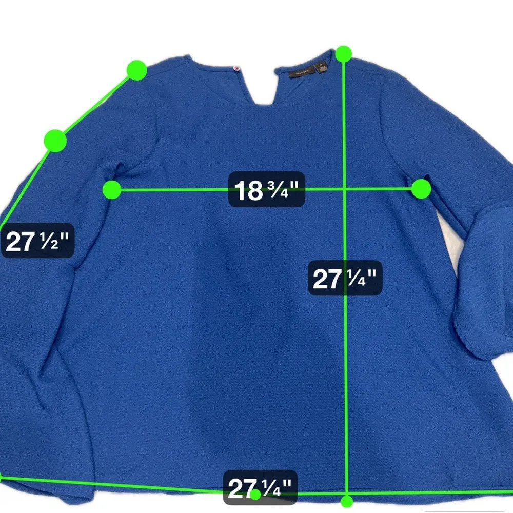 Halogen‎ Cobalt Blue Drama Top – Size M - Image 2